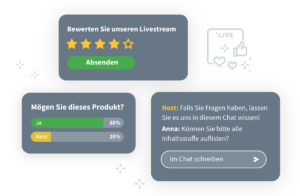 Interaktive Kommunikationsfunktion in LiveStream Interactive
